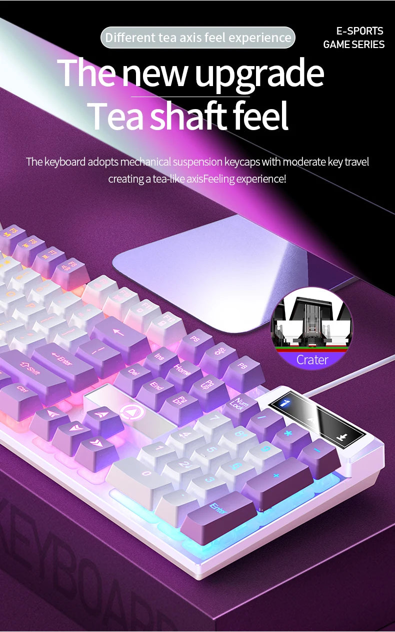 Gaming Keyboard Wired Keyboard Color Matching Backlit