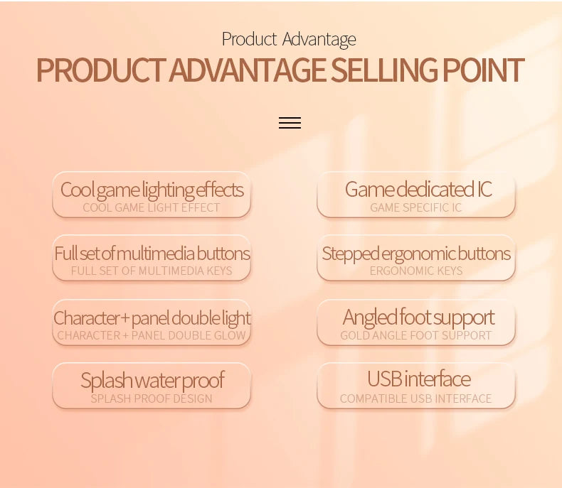 Gaming Keyboard Wired Keyboard Color Matching Backlit